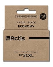 slomart črnilo actis kh-21r (nadomestno črnilo hp 21xl c9351a; standardno; 20 ml; črno)