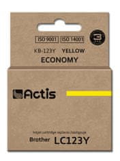 slomart actis kb-123y črnilo (nadomestno črnilo brother lc123y/lc121y; standardno; 10 ml; rumeno)