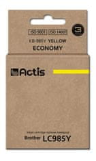 slomart actis kb-985y črnilo (nadomestno za brother lc985y; standardno; 19,5 ml; rumeno)