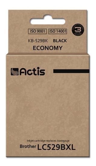 slomart črnilo actis kb-529bk (nadomestno črnilo brother lc529bk; standardno; 58 ml; črno)