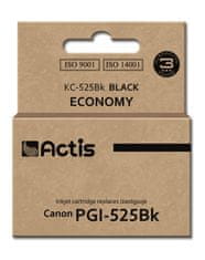 slomart črnilo actis kc-525bk (nadomestno črnilo canon pgi-525gbk; standardno; 20 ml; črno)