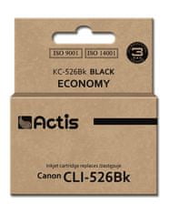 slomart črnilo actis kc-526bk (nadomestno črnilo canon cli-526bk; standardno; 10 ml; črno)