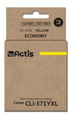 slomart actis kc-571y črnilo (nadomestno za canon cli-571y; standardno; 12 ml; rumeno)