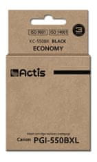 slomart črnilo actis kc-550bk (nadomestno črnilo canon pgi-550bk; standardno; 23 ml; črno)