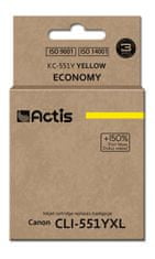 slomart actis kc-551y črnilo (nadomestno za canon cli-551y; standardno; 12 ml; rumeno)