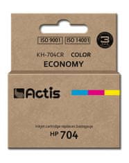 slomart črnilo actis kh-704cr (nadomestno črnilo hp 704 cn693ae; standardno; 9 ml; barvno)