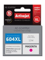 slomart activejet ae-604mnx črnilo (nadomestno črnilo epson 604xl c13t10h34010; vrhunsko; iznos 350 strani; 12 ml; magenta)