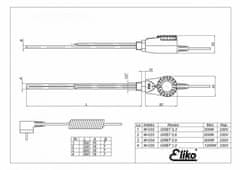 ELIKO ELEKTRIČNI GRELEC ZA KOPALNIŠKE RADIATORJE W033 1/2 BELI, S TERMOSTATOM, 300W