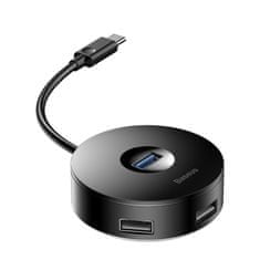 slomart baseus hub cahub-g01 (3x usb 2.0; 1x usb 3.0; črna barva)