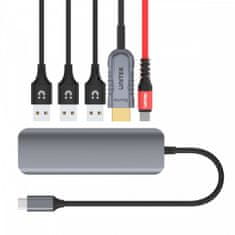 Unitek vozlišče usb-c; 3x usb 3.1 ;pd 100w; hdmi; h1107e