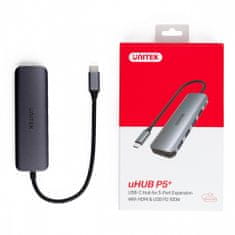 Unitek vozlišče usb-c; 3x usb 3.1 ;pd 100w; hdmi; h1107e