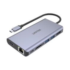 Unitek Unitek hub usb-c 2x usb 3.1, hdmi, dp, rj45, sd