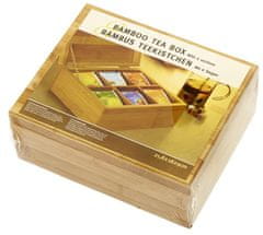 EDCO Lesena škatla za čaj s 6 predaliED-294673