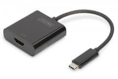 slomart Grafični adapter hdmi 4k 30hz uhd na usb 3.1 tip c, z zvokom, črn, dolžina 15 cm