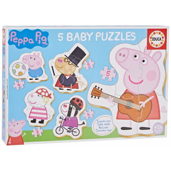 Peppa Pig Komplet 5 puzzle sestavljank Peppa Pig Baby