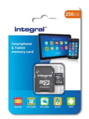 Integral 256GB SMARTPHONE & TABLET MICRO SDXC class10 UHS-I U1 90MB/s SPOMINSKA KARTICA+ SD ADAPTER