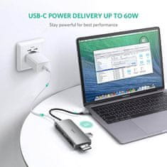 Ugreen Type C Multifunkcijski USB hub siv - box