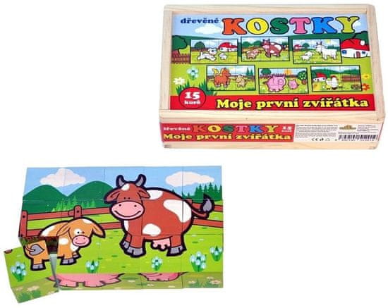 Teddies Moje prve živali - Kocke iz lesa