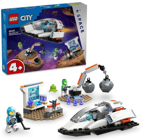 LEGO City 60429 vesoljska ladja in odkritje asteroida