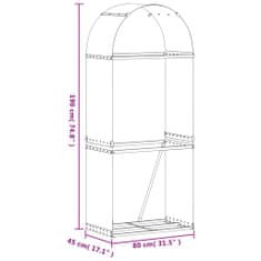 Vidaxl Nosilec za polena zelen 80x45x190 cm pocinkano jeklo