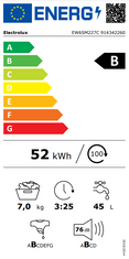 Electrolux EW6SM227C PerfectCare 600 Slim pralni stroj, 7 kg, bel