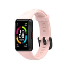 BStrap Silicone pašček za Honor Band 6 / Huawei Band 6, sand pink