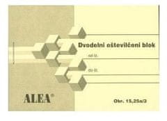 Alea Obrazec 15,25 a/3 dvodelni oštevilčeni blok rumeni