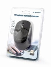 Gembird gembird miška musw-4b-05 optična 1600 dpi usb brezžična, nano sprejemnik, črna