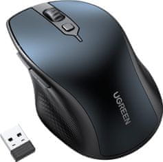 Ugreen Brezžična miška Bluetooth 5.0 in 2,4 Ghz z USB sprejemnikom s 5 gumbi za MacBook, PC, namizni računalnik, Chromebook