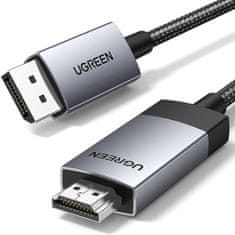 Ugreen DisplayPort na HDMI kabel 4K@60Hz HDR Active DP 1.2 v HDMI 2.0, 2M