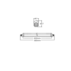 Asalite Premium IP65 LED vgradna svetilka Triproof 60cm 18W 4500K (2000 lumnov)