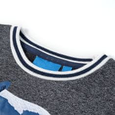 Vidaxl Otroški pulover mornarsko modra melange 140