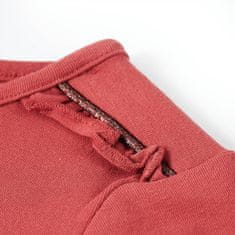 Vidaxl Otroška majica z dolgimi rokavi žgano roza 116