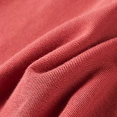 Vidaxl Otroška majica z dolgimi rokavi žgano roza 116