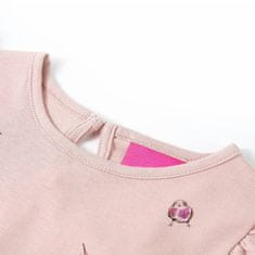 Vidaxl Otroška majica z dolgimi rokavi roza 128