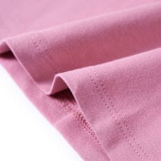 Vidaxl Otroška majica z dolgimi rokavi žgano roza 104