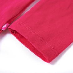 Vidaxl Otroška majica z dolgimi rokavi živo roza 104