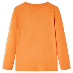 Vidaxl Otroška majica z dolgimi rokavi temno oranžna 140