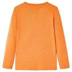 Vidaxl Otroška majica z dolgimi rokavi temno oranžna 128