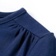 Vidaxl Otroška majica z dolgimi rokavi potisk balerine mornarsko modra 92