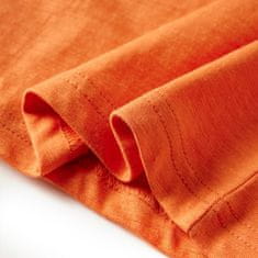 Vidaxl Otroška majica z dolgimi rokavi temno oranžna 116