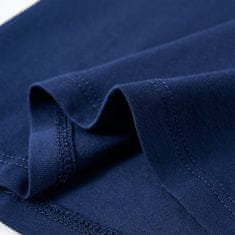 Vidaxl Otroška majica z dolgimi rokavi potisk pava mornarsko modra 92