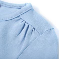 Vidaxl Otroška majica z dolgimi rokavi svetlo modra 140