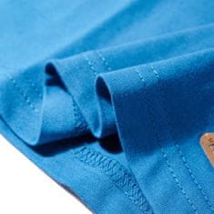 Vidaxl Otroška majica z dolgimi rokavi bencinsko modra 104