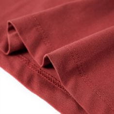 Vidaxl Otroška majica z dolgimi rokavi žgano rdeča 104