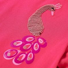 Vidaxl Otroška majica z dolgimi rokavi potisk pava živo roza 92
