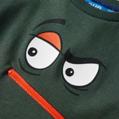 Vidaxl Otroški pulover temno zelen 140