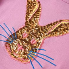 Vidaxl Otroška majica z dolgimi rokavi žgano roza 128