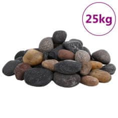 shumee vidaXL Polirani kamenčki 25 kg mešane barve 5-8 cm