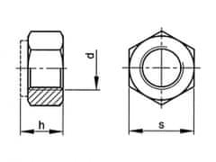 STREFA Samorezalna matica DIN 985 razred 10 M20 ZB / pakiranje po 50 kosov